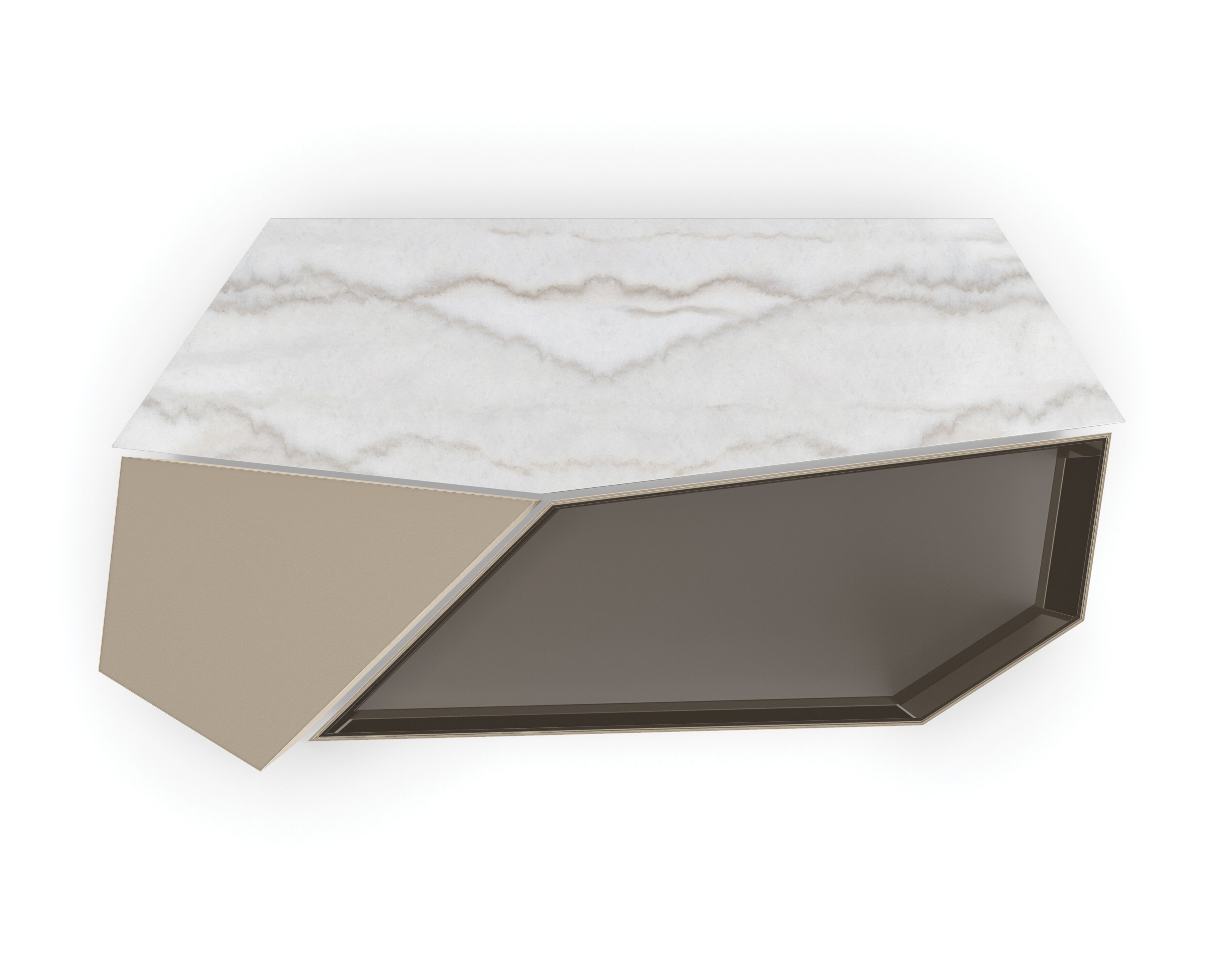 Металлический и стеклянный журнальный столик Caracole REFRACTION ARCH-00147559 - Вид №2