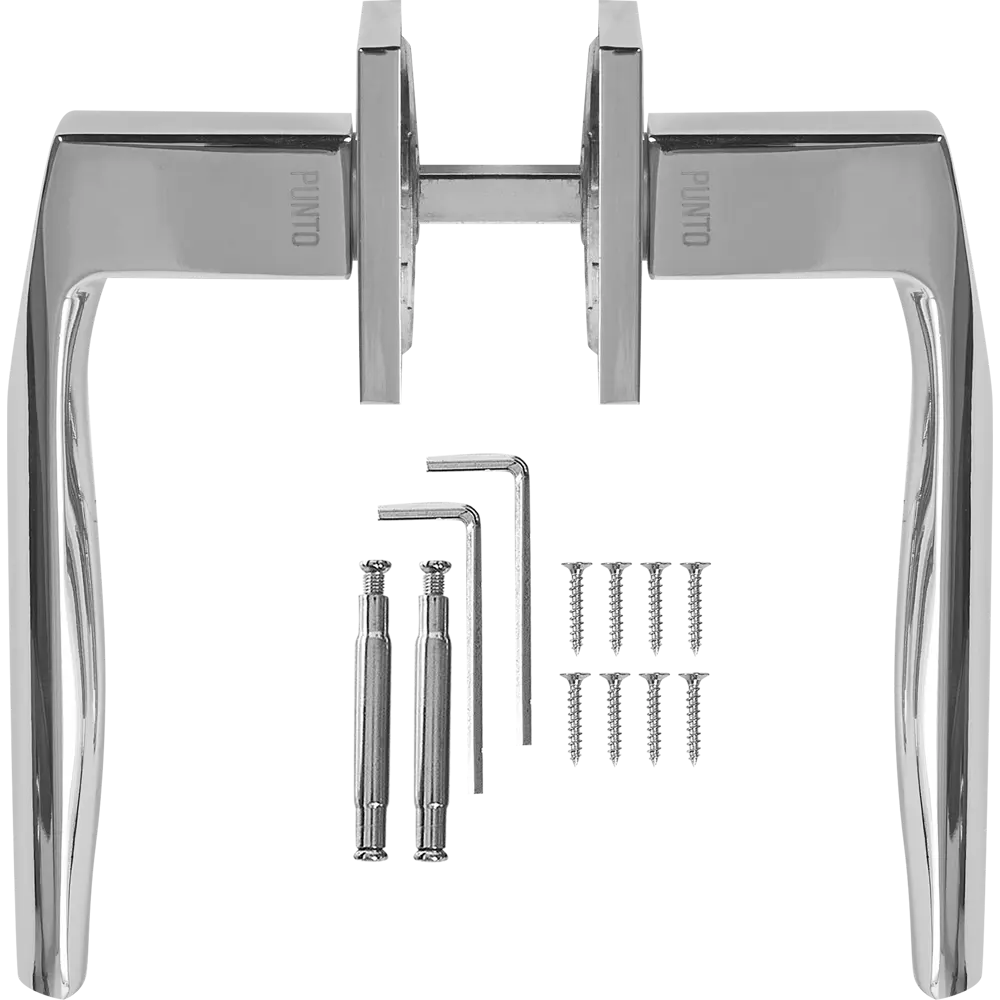 Дверные ручки Punto Cosmo без запирания цвет хром STLM-2153518 - Вид №1