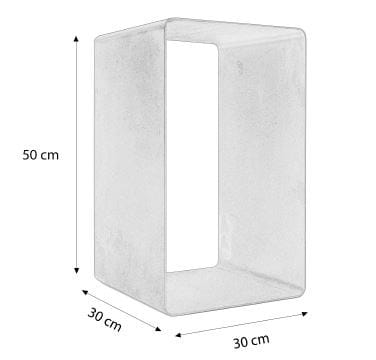 Железный книжный шкаф / журнальный столик Lusent35 параллелепипеды ARCH-00003433