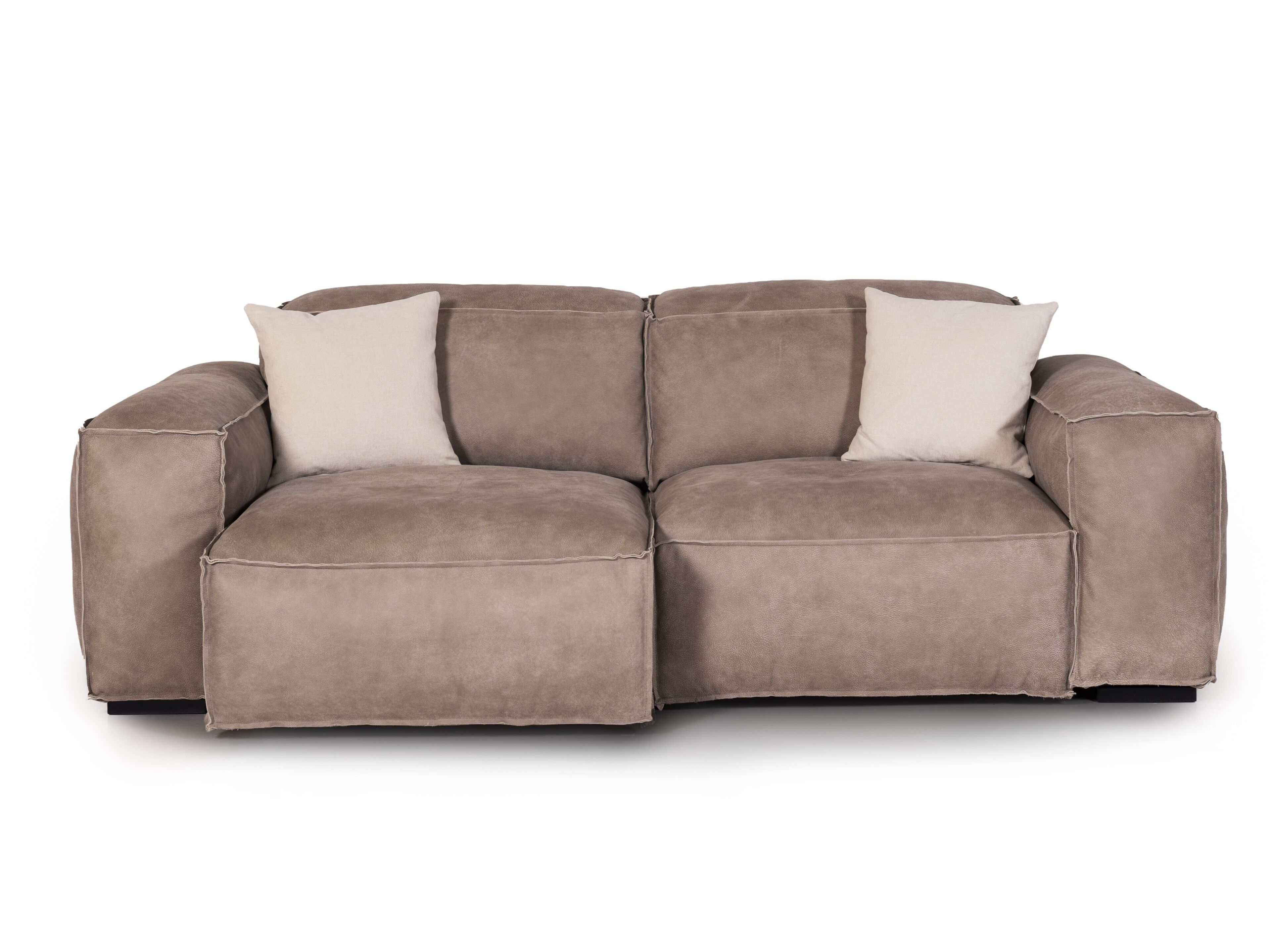 2-местный секционный диван из кожи Бронко Mantellassi 1926 Placido ARCH-00125583