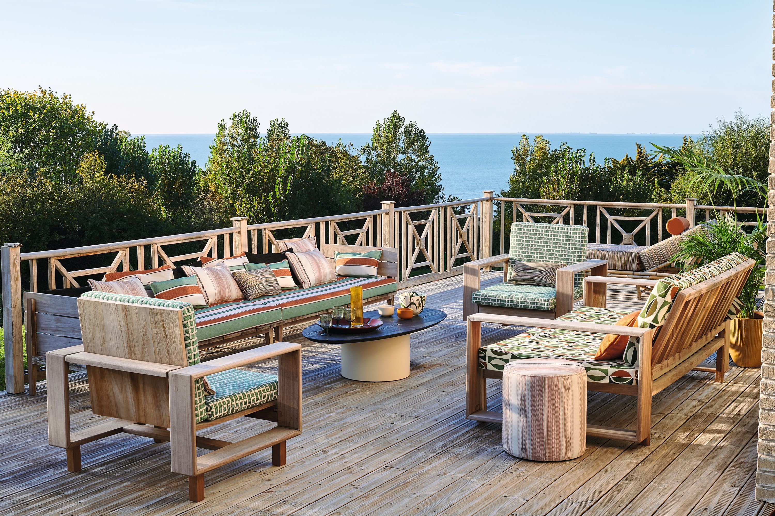 Бархатная полосатая ткань Casamance Point de Vue ARCH-00085594 - Вид №6