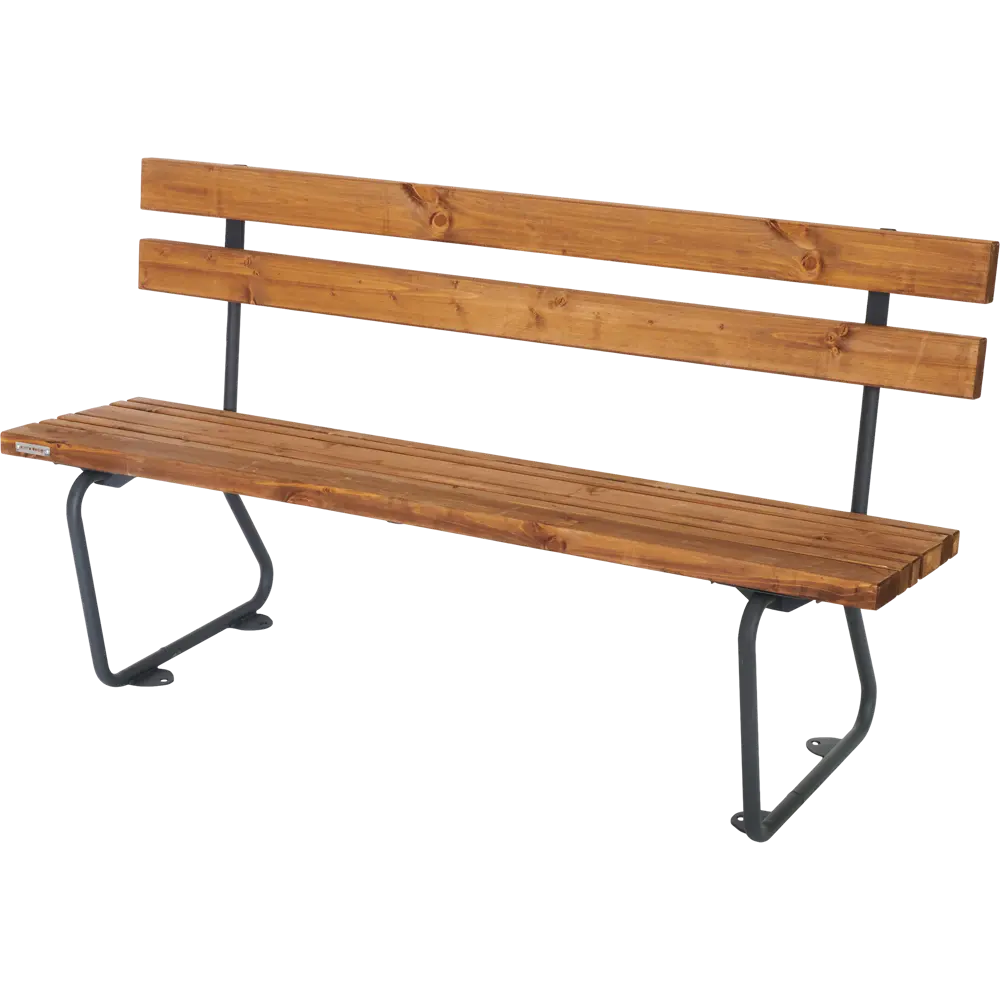 Скамья садовая со спинкой City Life150x55x83 см сталь/дерево коричневая Santreyd STLM-2212200