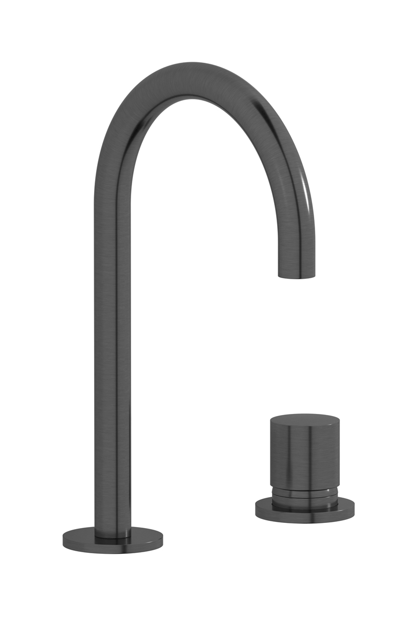 Смеситель для раковины на 2 отверстия WE ARE IB rr394cs Brushed Black Chrome Brera