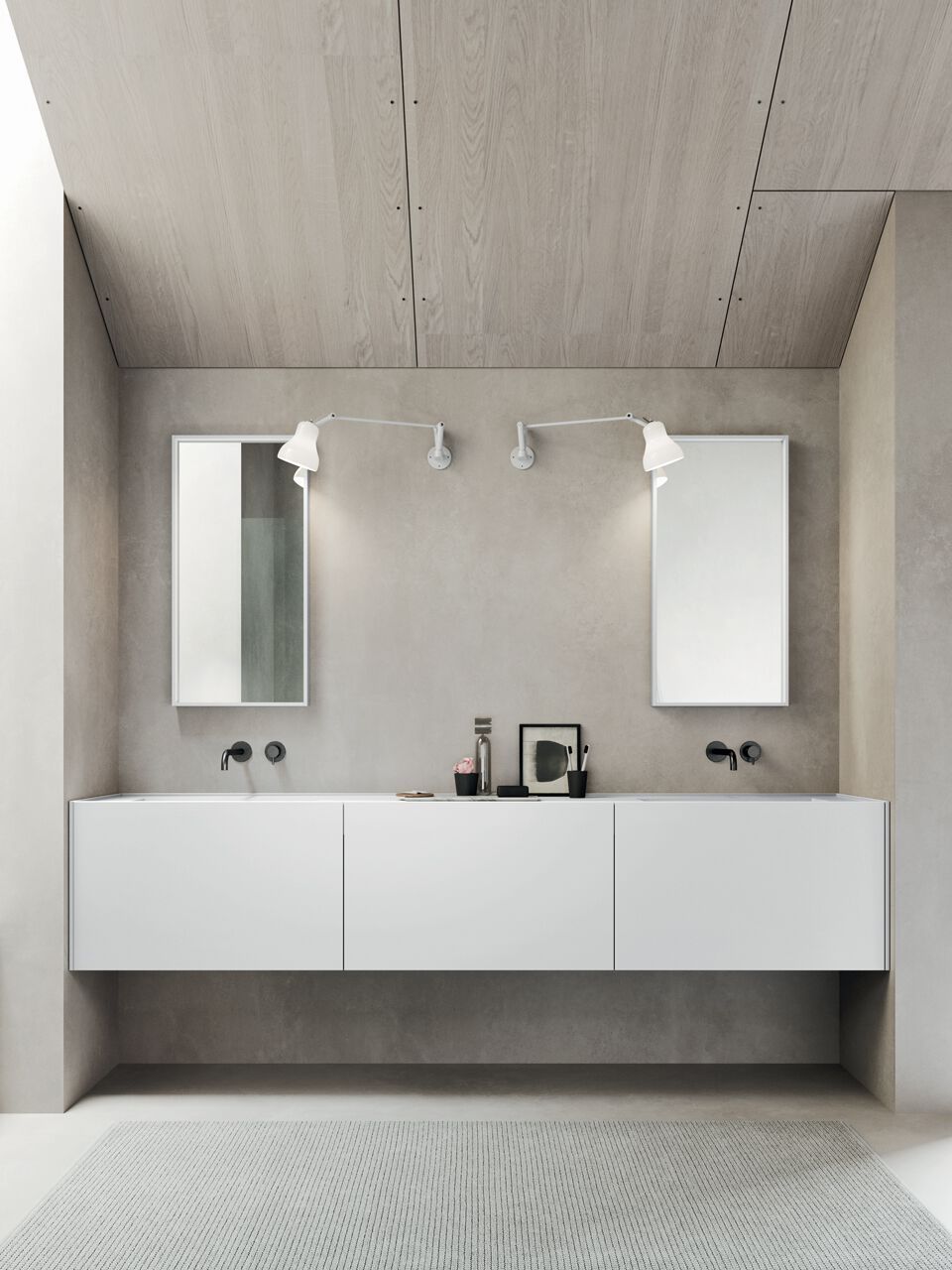 Шкаф для раковины Corian® со встроенной раковиной Rexa уникальный ARCH-00026137 - Вид №1