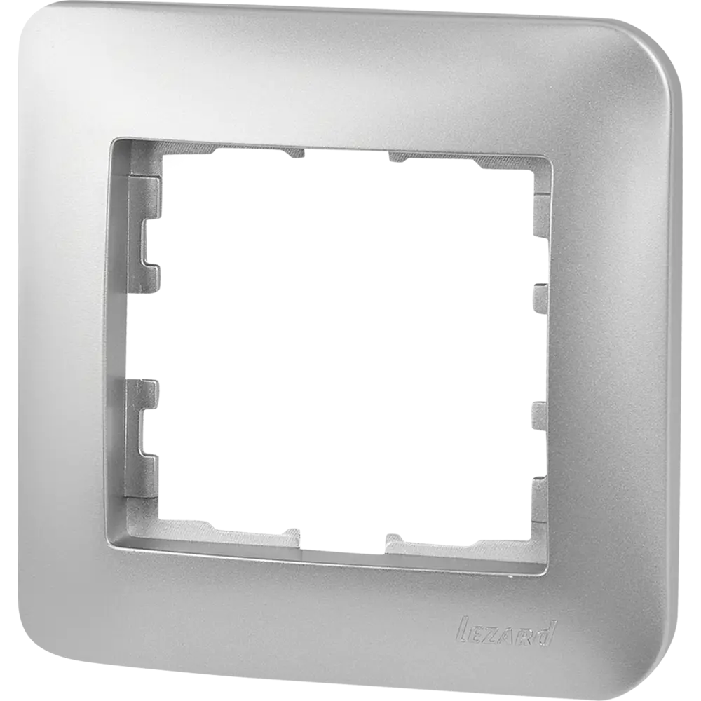 Рамка для розеток и выключателей Lezard Karina Life 1 пост горизонтальная цвет матовый серый STLM-2127239 - Вид №1