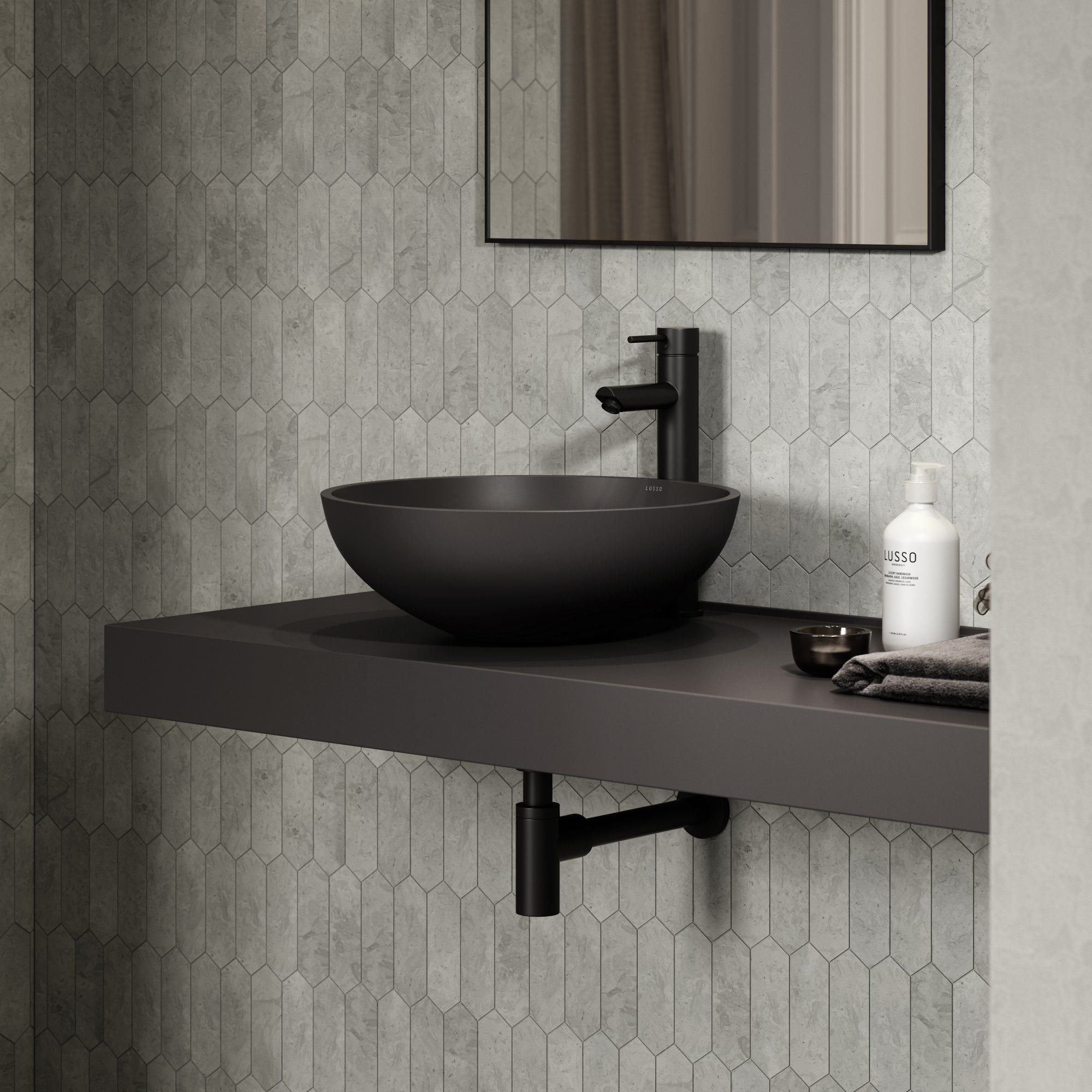 Круглый умывальник из смолы LUSSO Oasis ARCH-00066828 - Вид №2