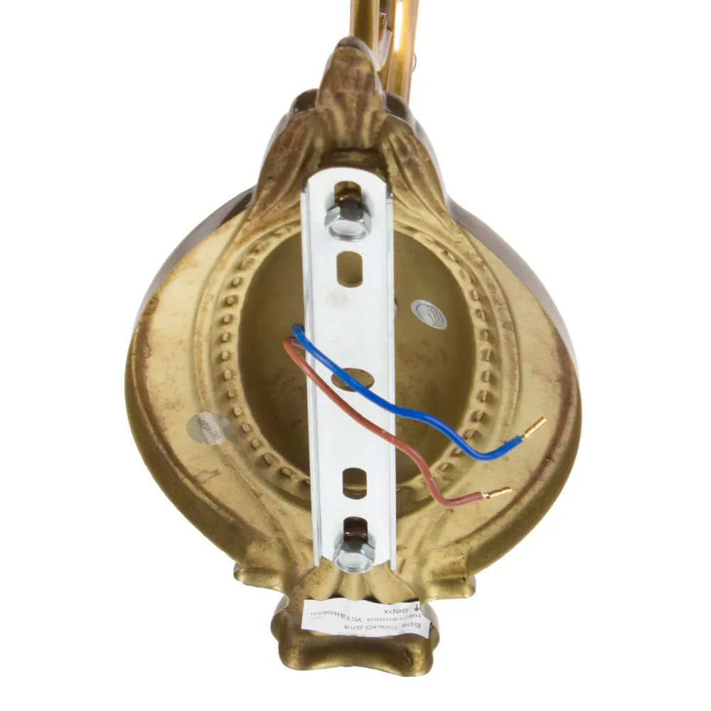 Бра Аманда 1xE27x60 Вт, 220 В, металл/стекло, цвет бронза/белый Chiaro STLM-2145405 - Вид №1