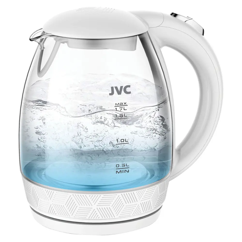 Электрический чайник Jvc Jk-ke1514 1.7 л стекло цвет белый