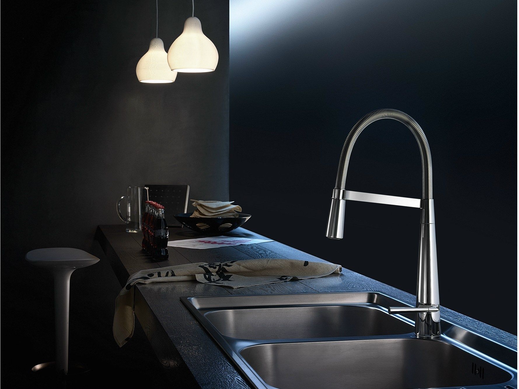 Кухонный смеситель со съемным ручным душем Nobili Likid ARCH-00069182 - Вид №1