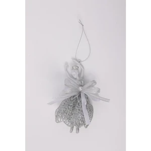 Елочная игрушка Балерина KREAFORTA 14.5x7.2 см розовый