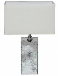 Лампа настольная Emory с зеркальными вставками KFE004 GARDA DECOR ВАЗА 033836 Зеркальный;серый
