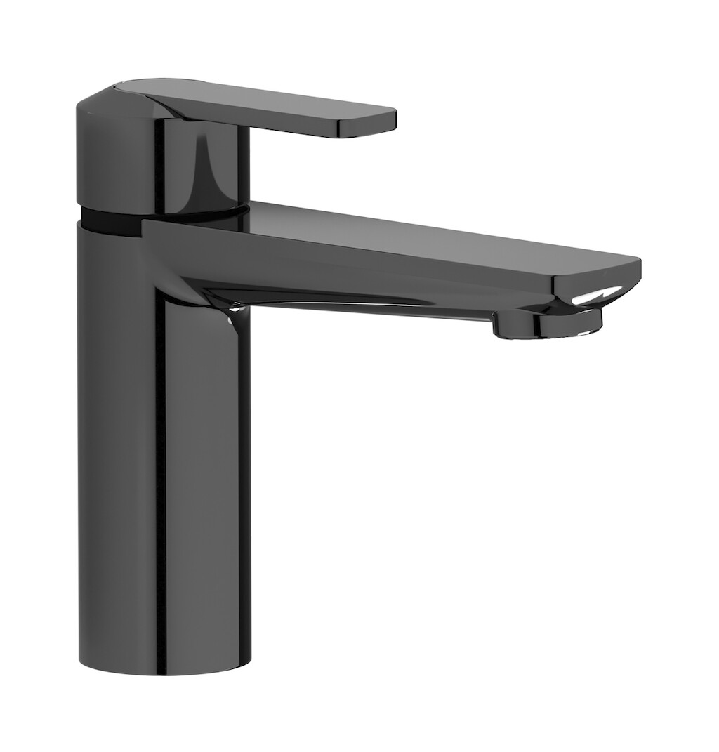 Смеситель для раковины на 1 отверстие в комплекте с донным клапаном WE ARE IB c6200cf Black Chrome C-67