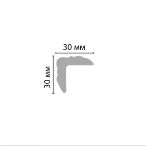 Угловой молдинг гладкий DECOMASTER 96205F гибкий 35x35x2000 мм