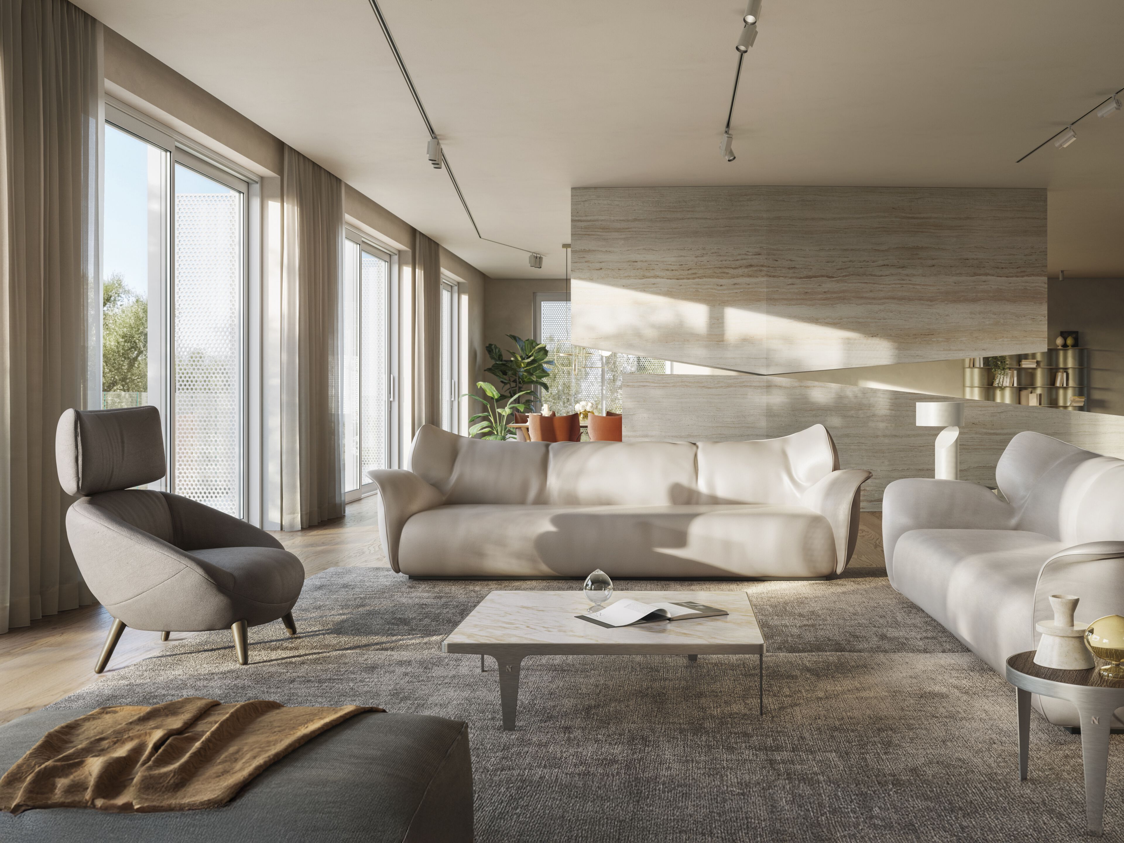 Кожаный диван Natuzzi Italia пышные ARCH-00039419 - Вид №10