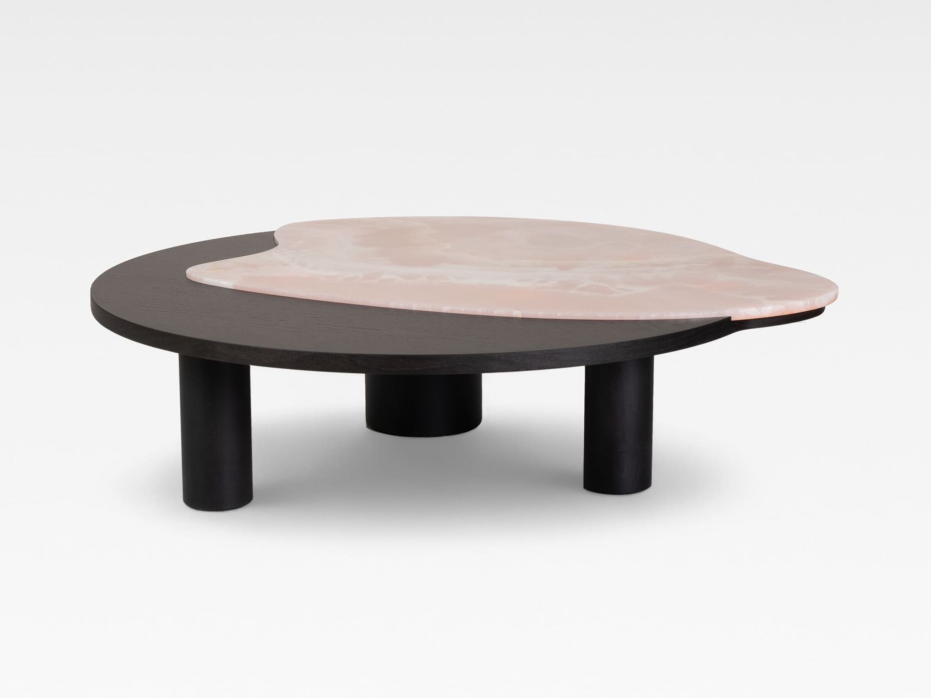 Низкий журнальный столик из розового дуба и оникса Greenapple Bordeira ARCH-00137160 - Вид №1