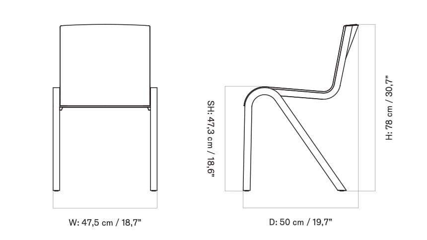 Деревянный штабелируемый стул Audo Copenhagen Ready ARCH-00106873 - Вид №22