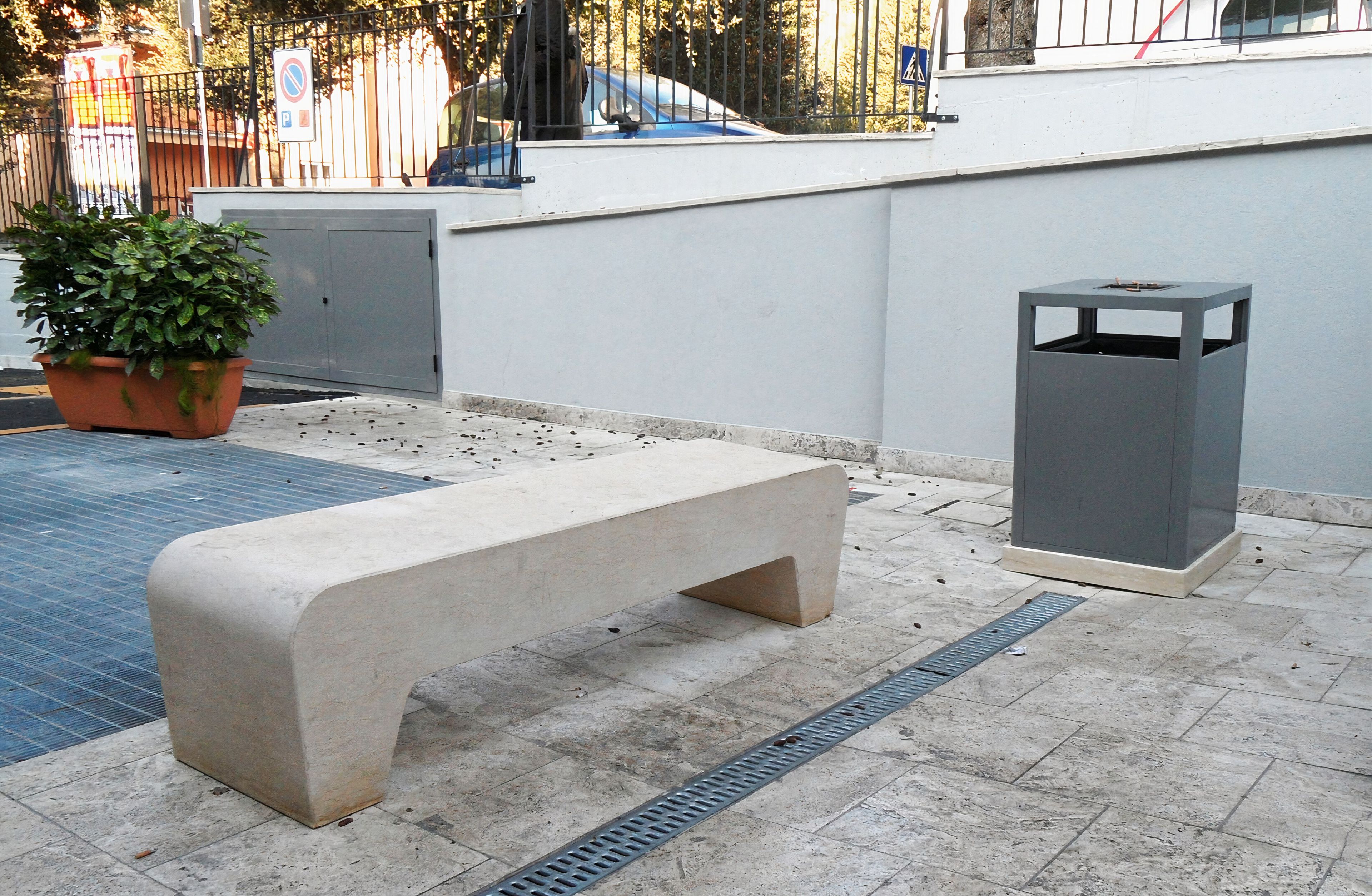 Бетонная скамья без спинки Studio Città STONE ARCH-00081794 - Вид №1