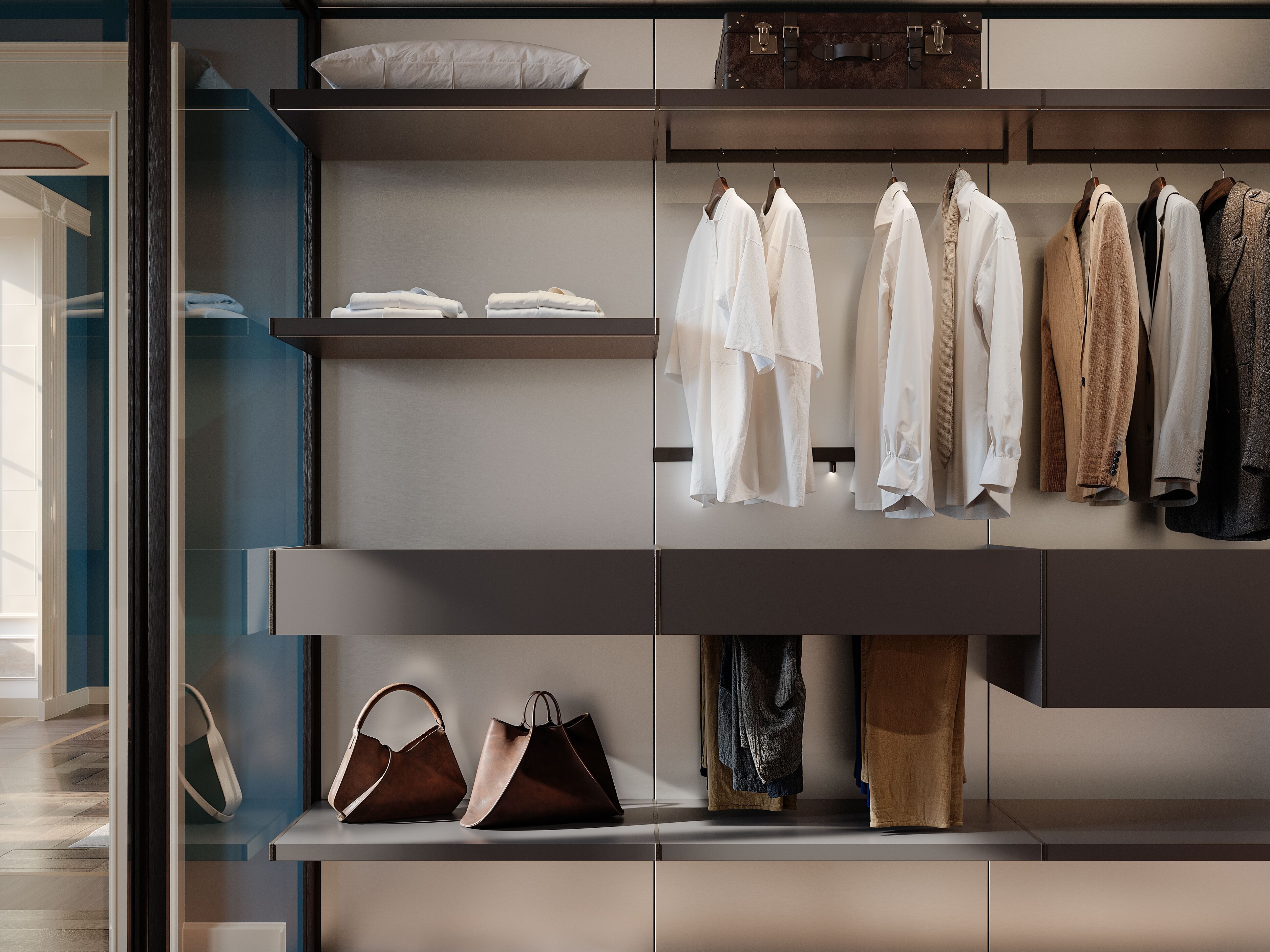 Модульная гардеробная на заказ CASSINA GHOST WALL WW ARCH-00048141