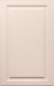 Фасады для кухни Классика Фрезеровка «Прямоугольник+» Бежевый глянец №384