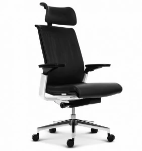 Кресло руководителя эргономичное кожаное с пластиковыми подлокотниками 120х72 см черное Match HB SOHO DESIGN ДИЗАЙНЕРСКИЕ 00-3886277 Черный