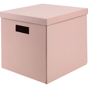 Коробка складная 31x31x30 см картон цвет розовый