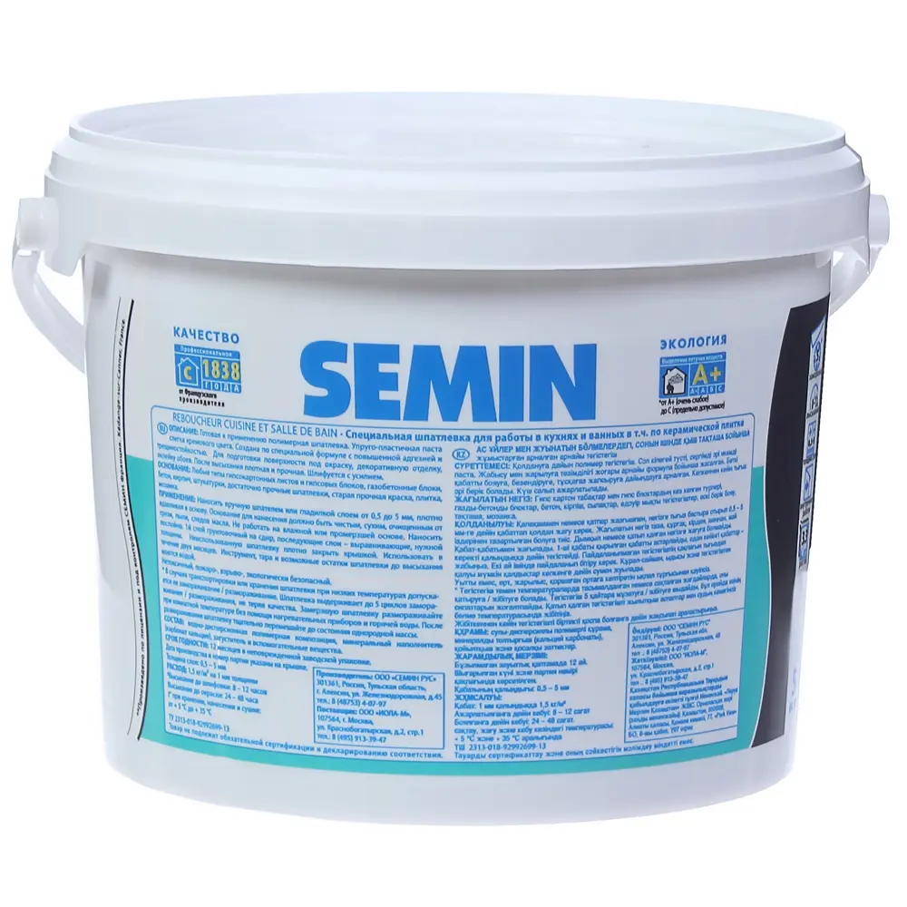 Шпатлевка выравнивающая по плитке Semin 5 кг да STLM-2105687 - Вид №1