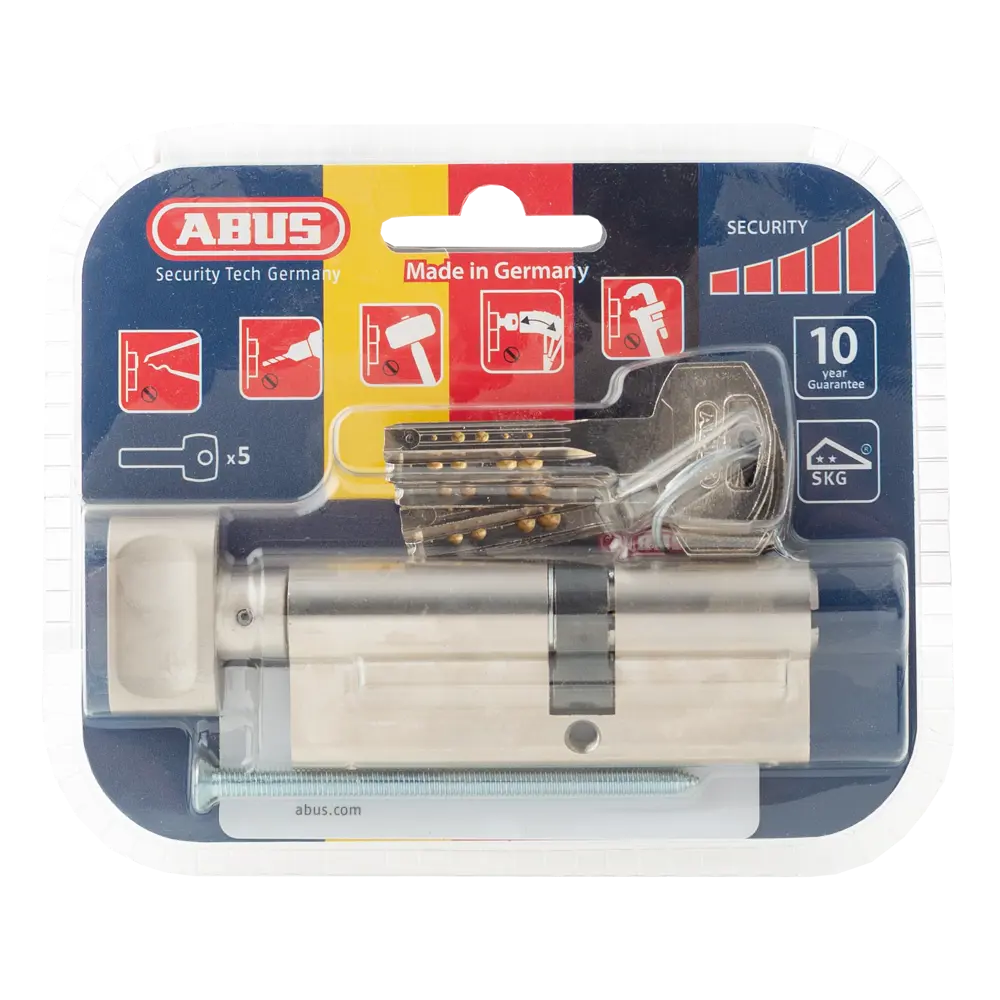 Цилиндр дверной ABUS D12 NIS с защитой от взлома, ключ-вертушка 82732453 D 12 STLM-0034935 - Вид №2