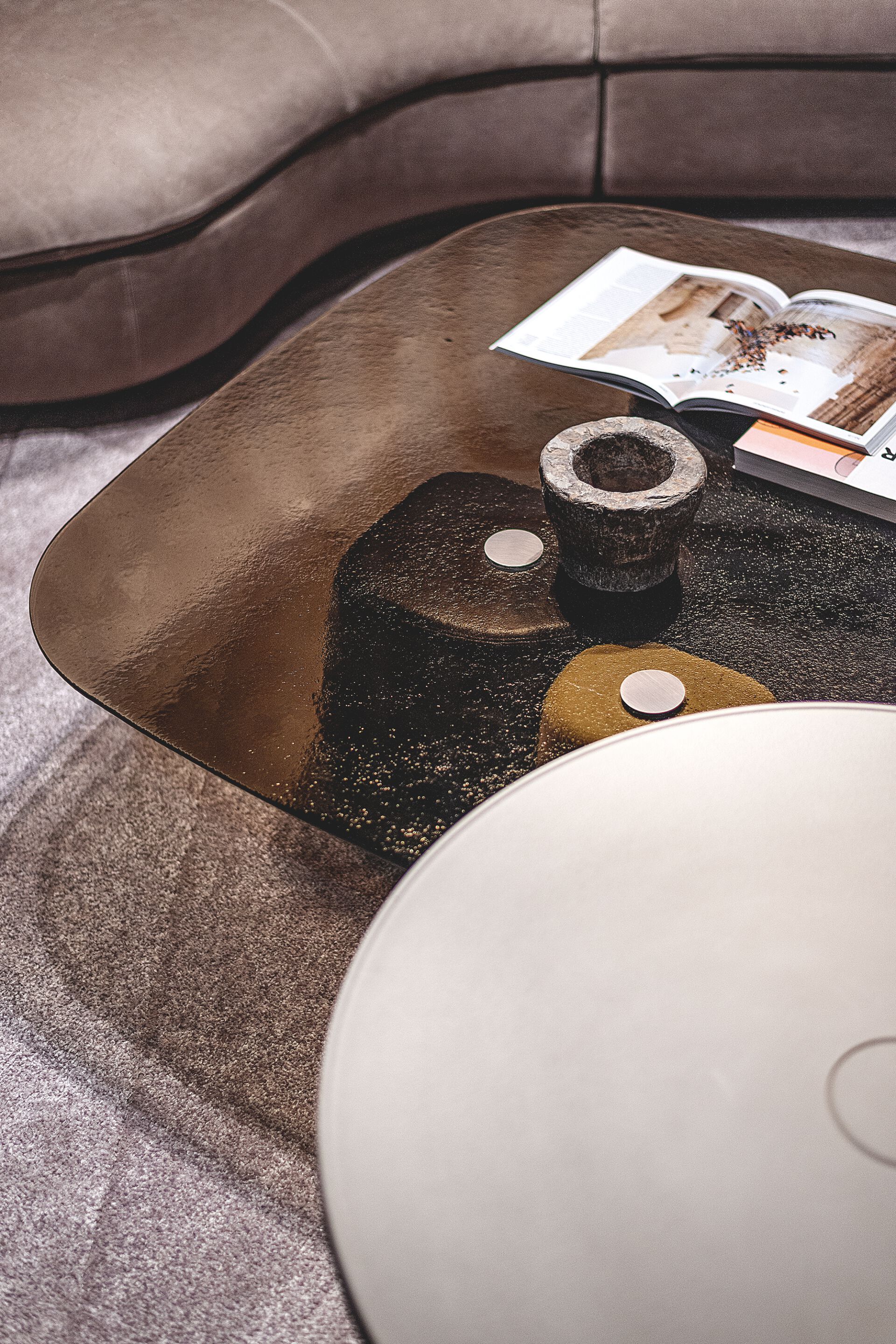 Стеклянный низкий квадратный журнальный столик Baxter Fany ARCH-00076749 - Вид №3