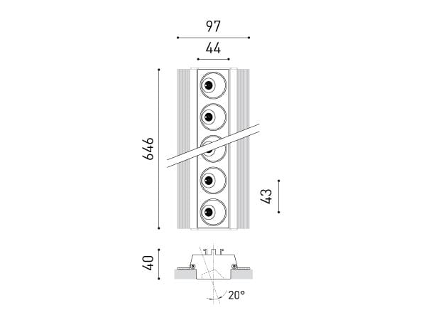 Несколько алюминиевых светодиодных утопленных прожекторов Arkoslight Black Foster ARCH-00048742 - Вид №2