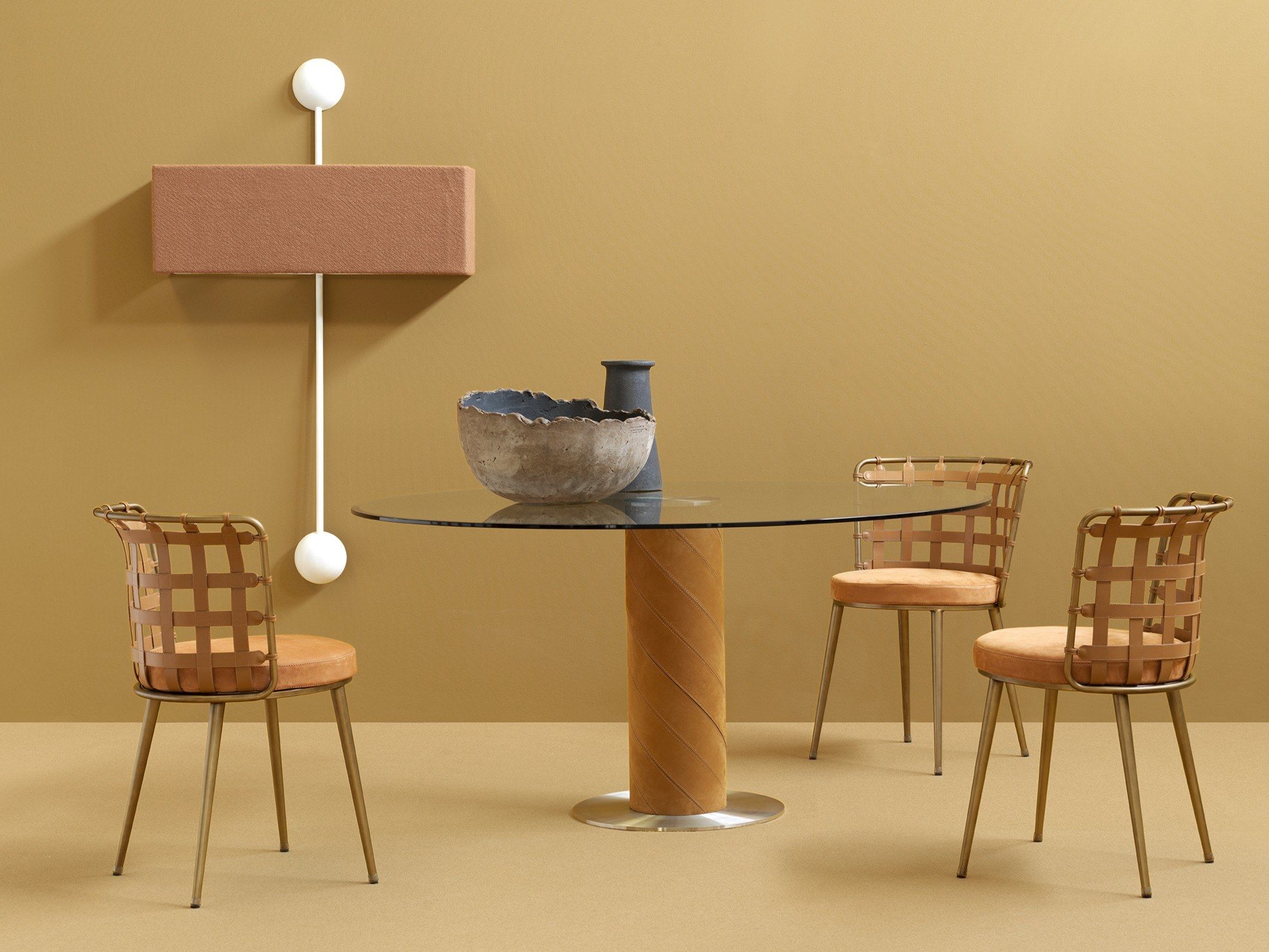 Круглый стеклянный обеденный стол Fasem Rolling ARCH-00119872 - Вид №5