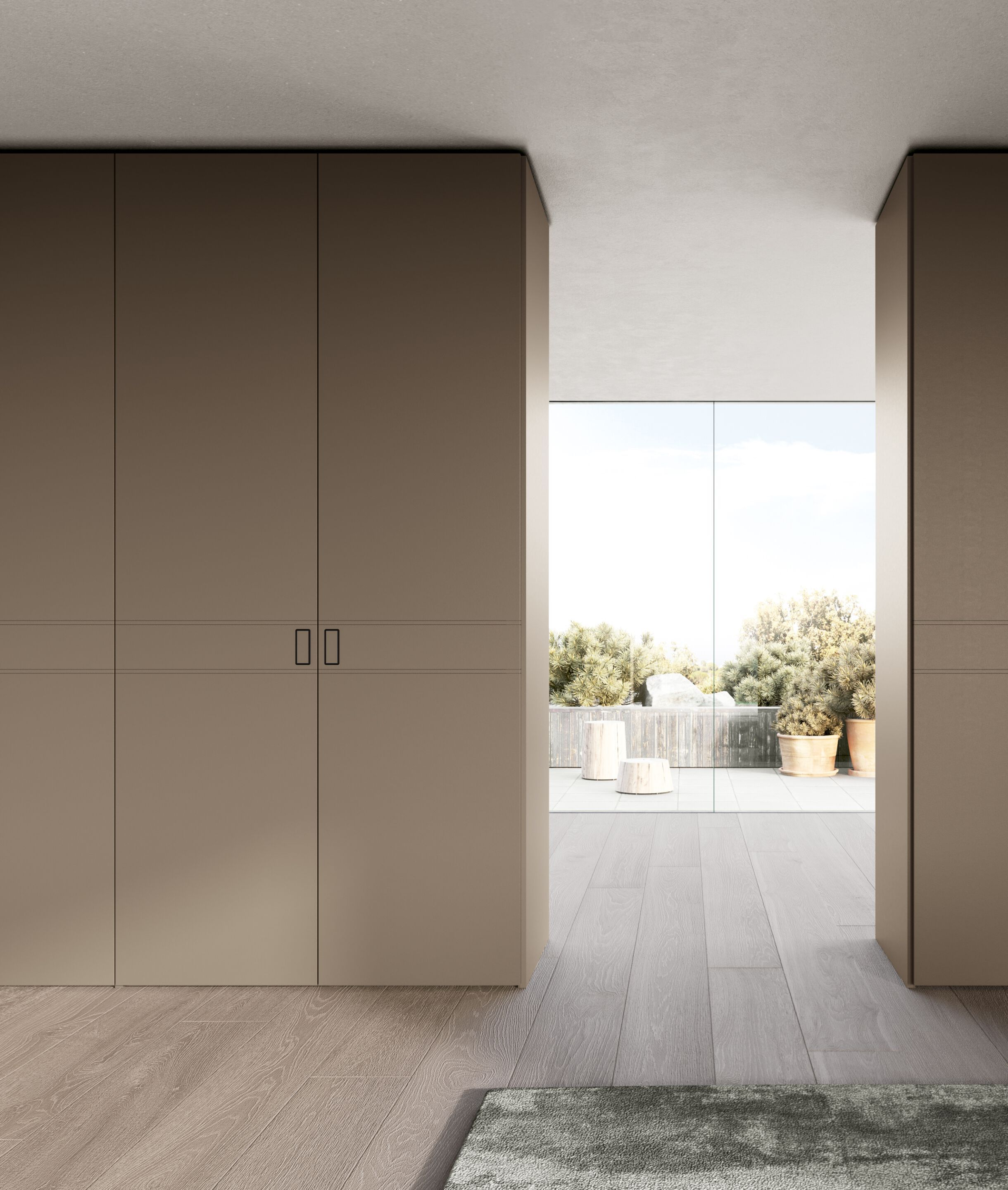 Секционный шкаф с откидной створкой из кожи Dall'Agnese Wardrobe Collection ARCH-00134102