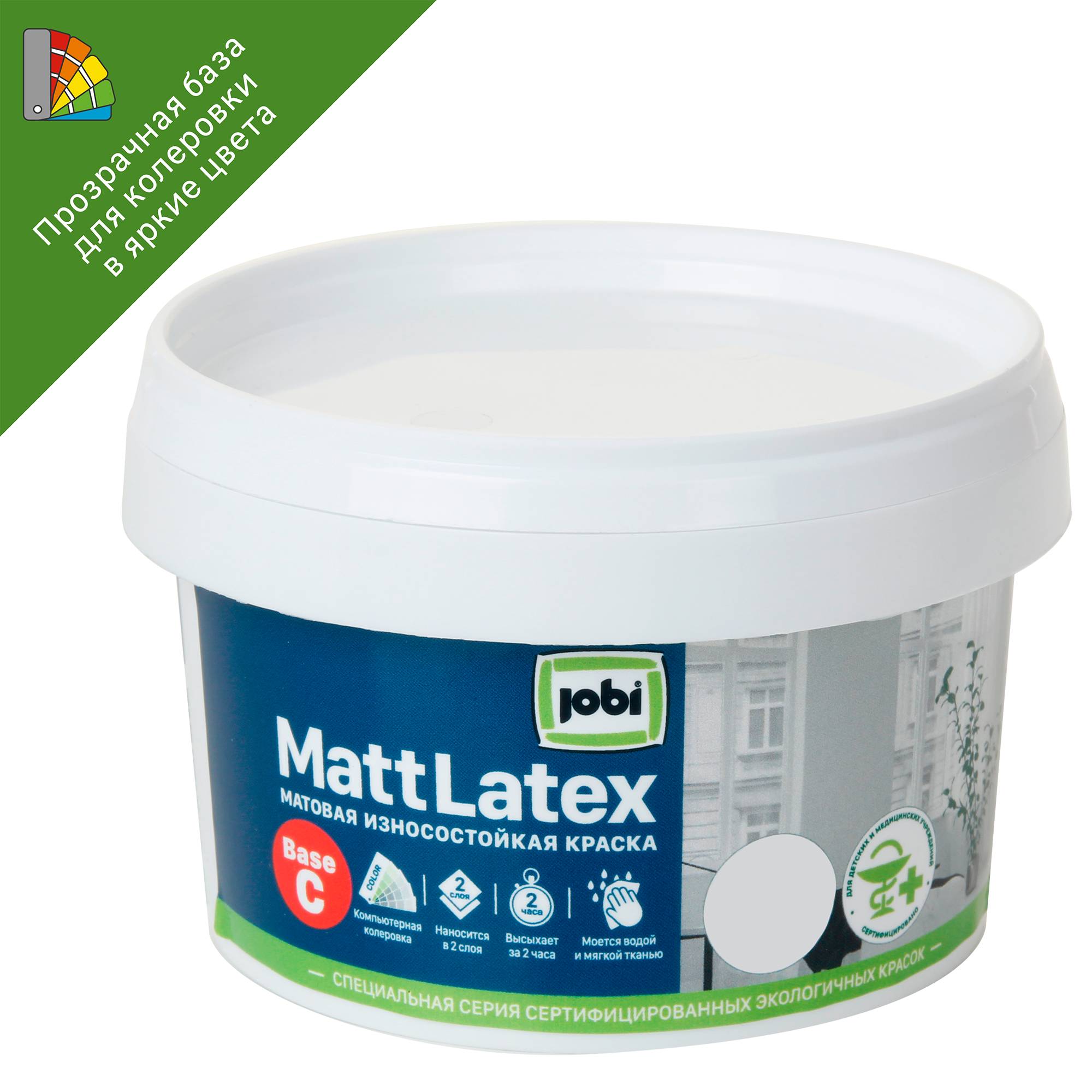 82432436 Краска для колеровки для стен и потолков «Mattlatex» прозрачная база C 0.25 л STLM-0027285 JOBI