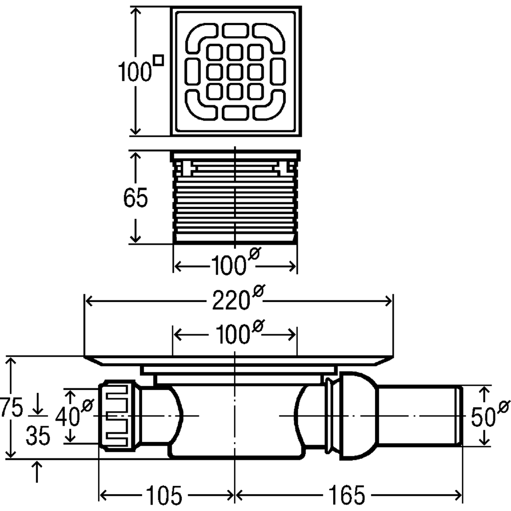 Трап для душа Viega Advantix 557119 100x100 мм гидрозатвор 557119 STLM-2022655 - Вид №2