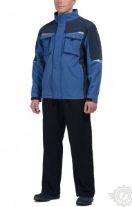 63058 Куртка "Профи" ткань  синий-темно-синий Softshell  Зимняя спецодежда  размер 60-62 ( ХXХХL)