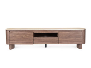 Шкаф для телевизора из шпона с распашными дверцами