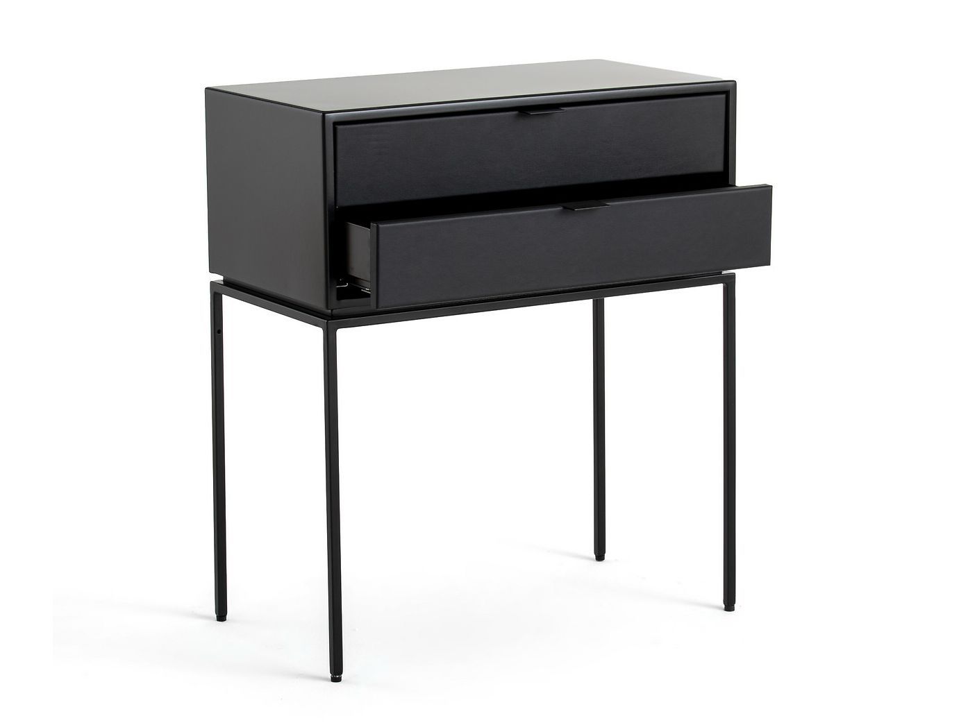 Прикроватная тумбочка из металла и кожи с ящиками AMPM Réalto ARCH-00147588