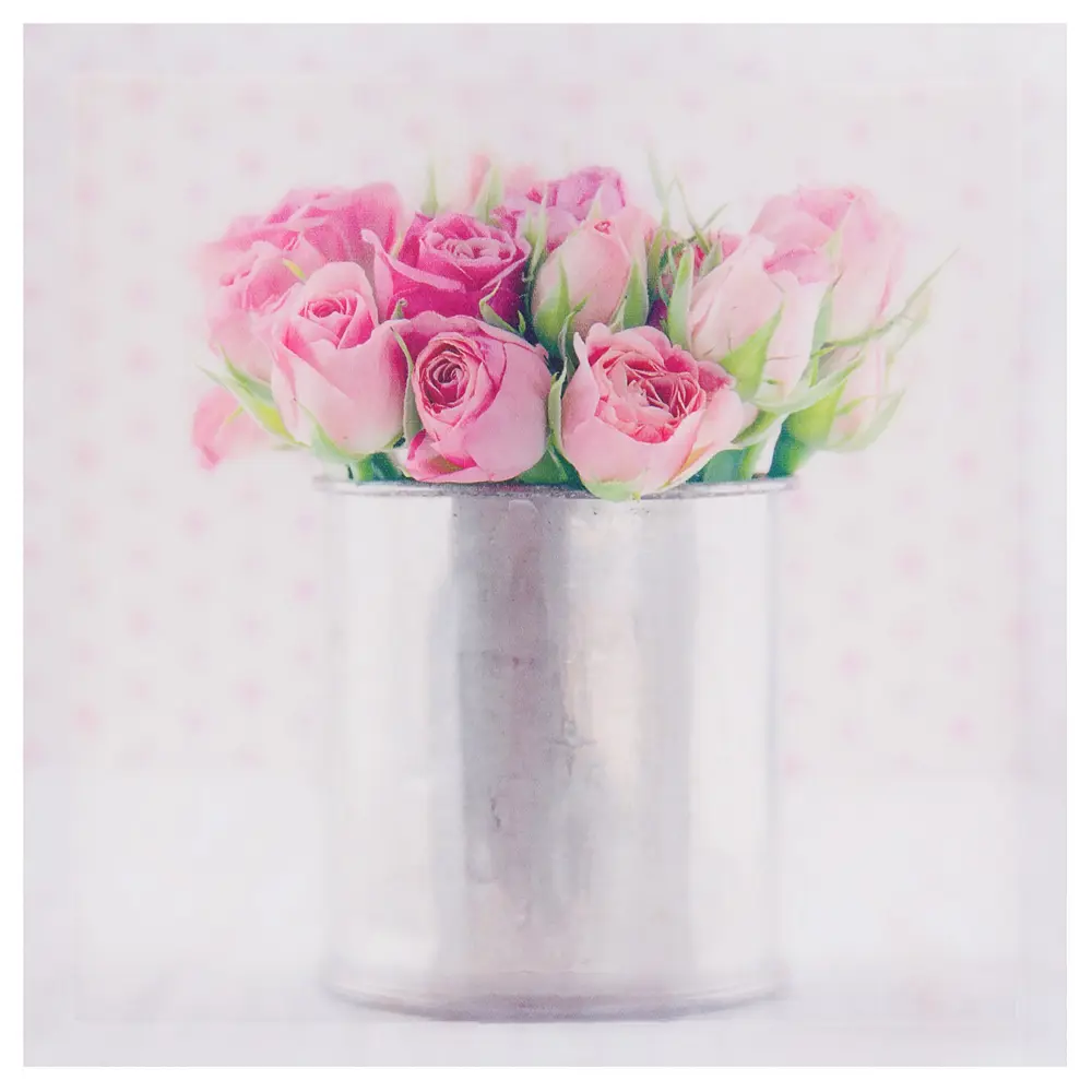Канвас 28х28 см «Розовые розы в горшке» 18536671 STLM-2107532 Santreyd 