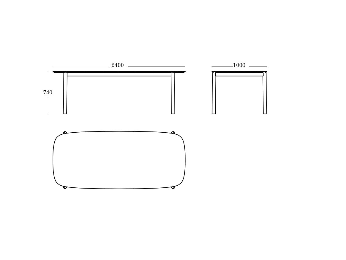 Деревянный прямоугольный обеденный стол ONDARRETA Juno ARCH-00093638 - Вид №4