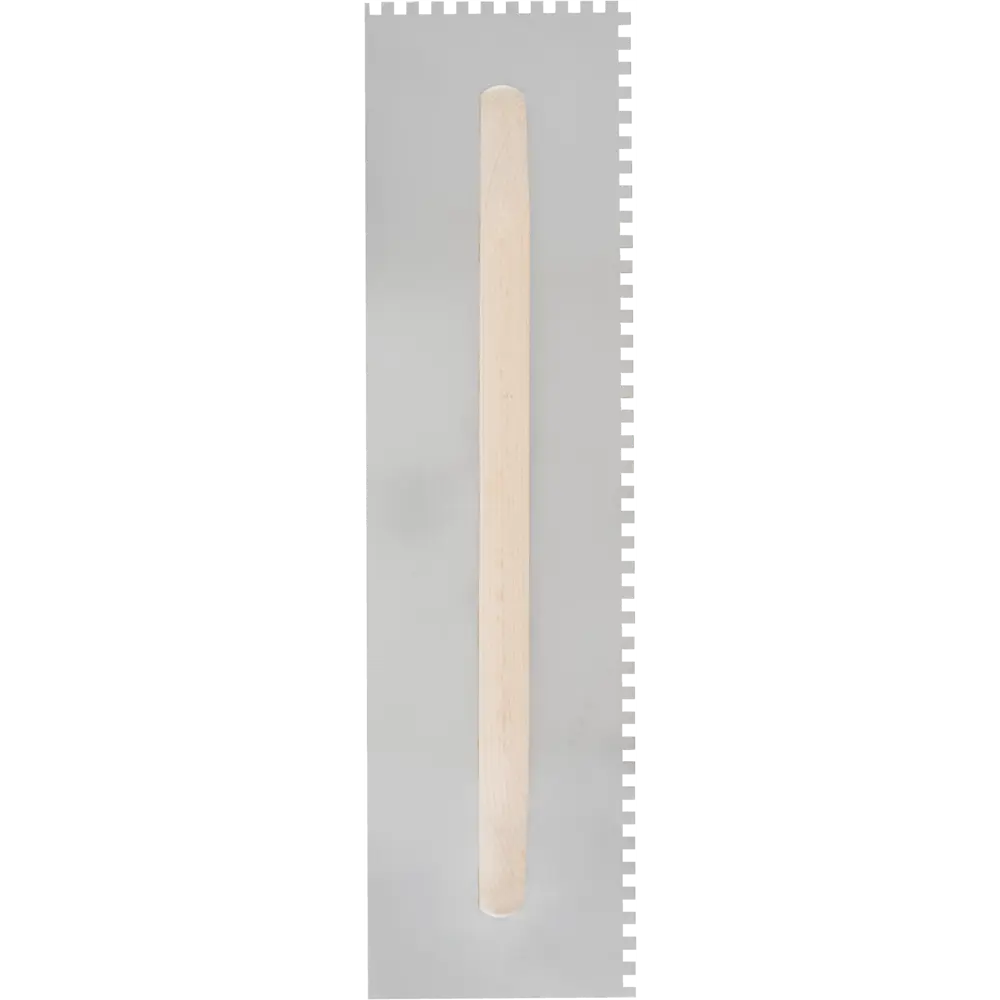 Гладилка зубчатая из нержавеющей стали Hardy 0800-434806 130x480 мм, зуб 6x6 мм STLM-2014783 - Вид №1