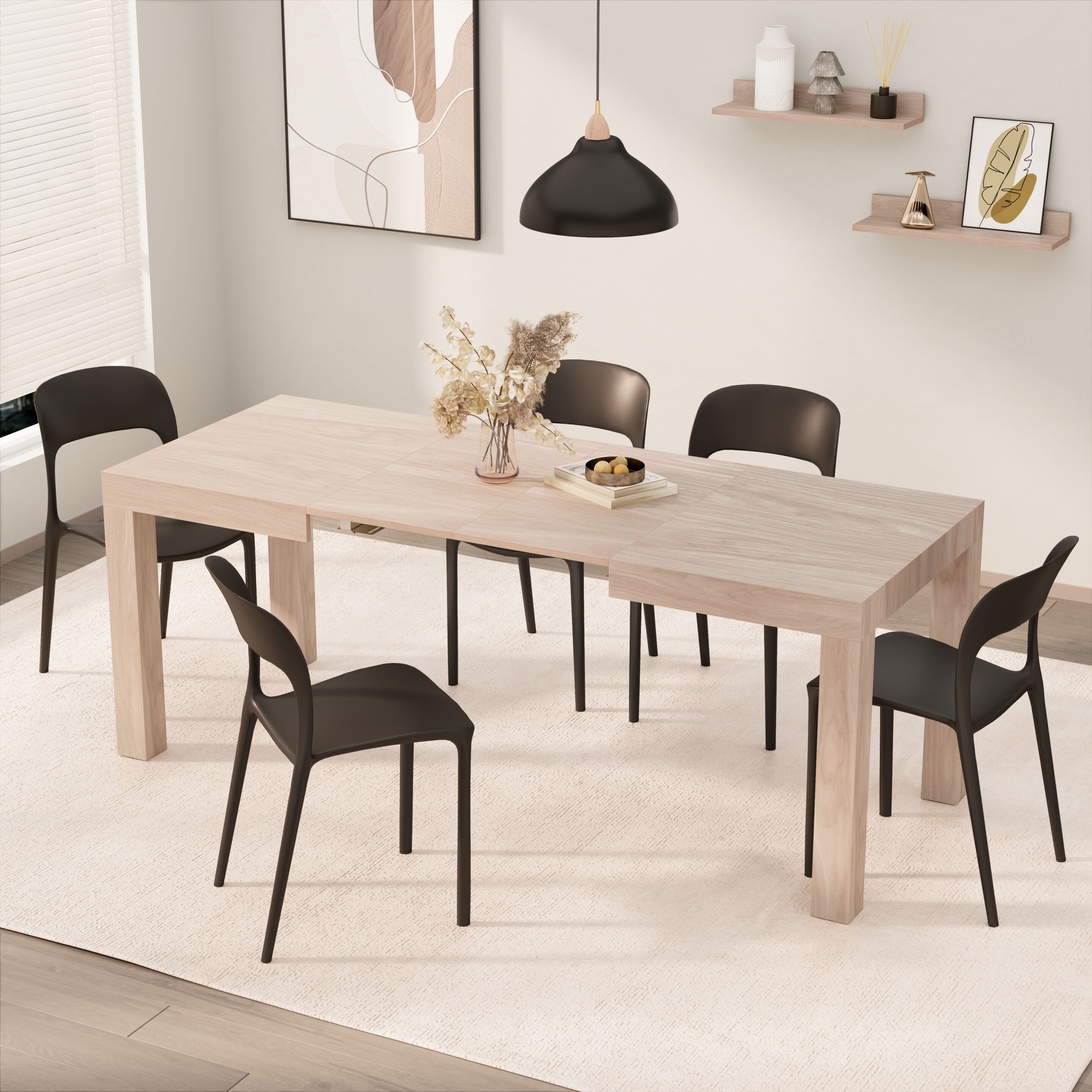 Выдвижной прямоугольный обеденный стол из меламиновой ткани Mobili Fiver First ARCH-00116162 - Вид №21