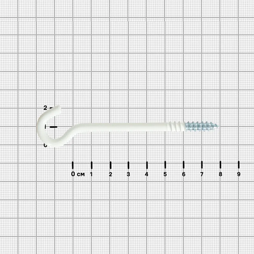 Шуруп-крюк 6x80 мм сталь RAL9003 4 шт Santreyd STLM-2031786 - Вид №1