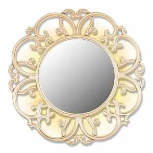 Золотое зеркало круглое настенное TIFFANY IN SHAPE TIFFANY 00-3860106 Золото