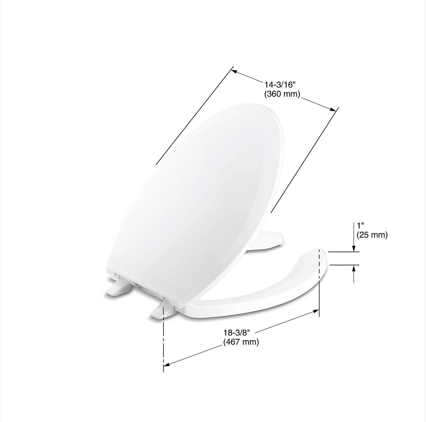 KOHLER Удлиненное сиденье для унитаза Lustra  K-4650-96  - Вид №3