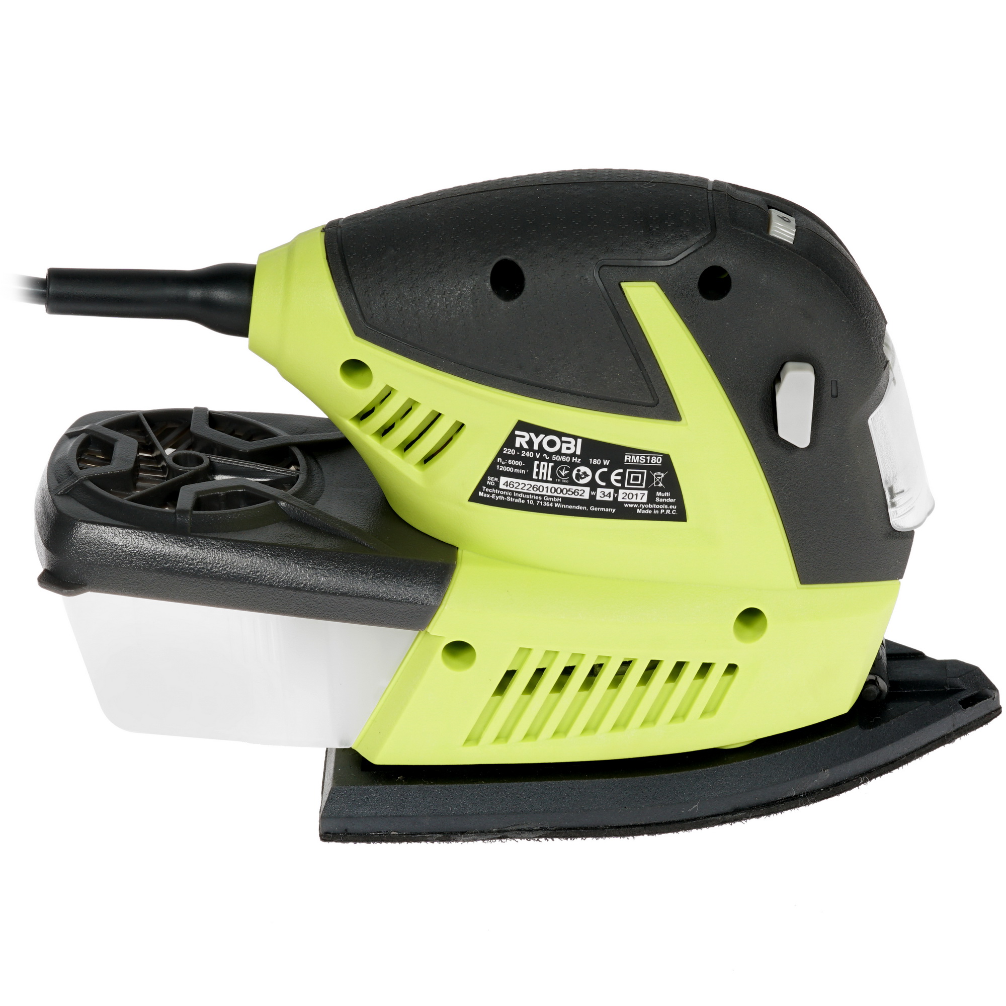 Виброшлифовальная машина Ryobi RMS180-SA30  + набор шлифлистов RMS180-SA30 8146564 STDN-0024486 - Вид №3