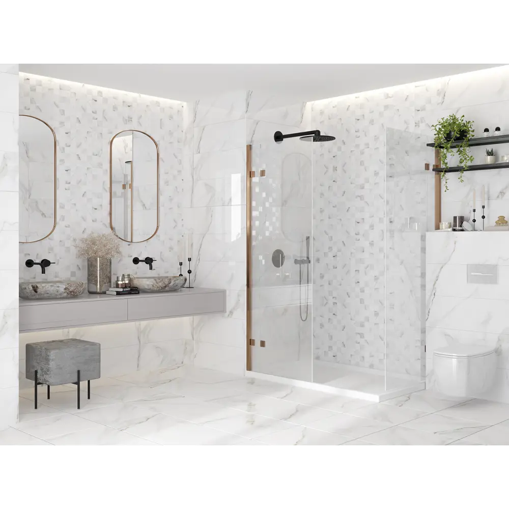 Мозаика настенная Calacatta Mosaic 30x30 см цвет белый 84587330 STLM-2087018 Santreyd Calacatta Light - Вид №1