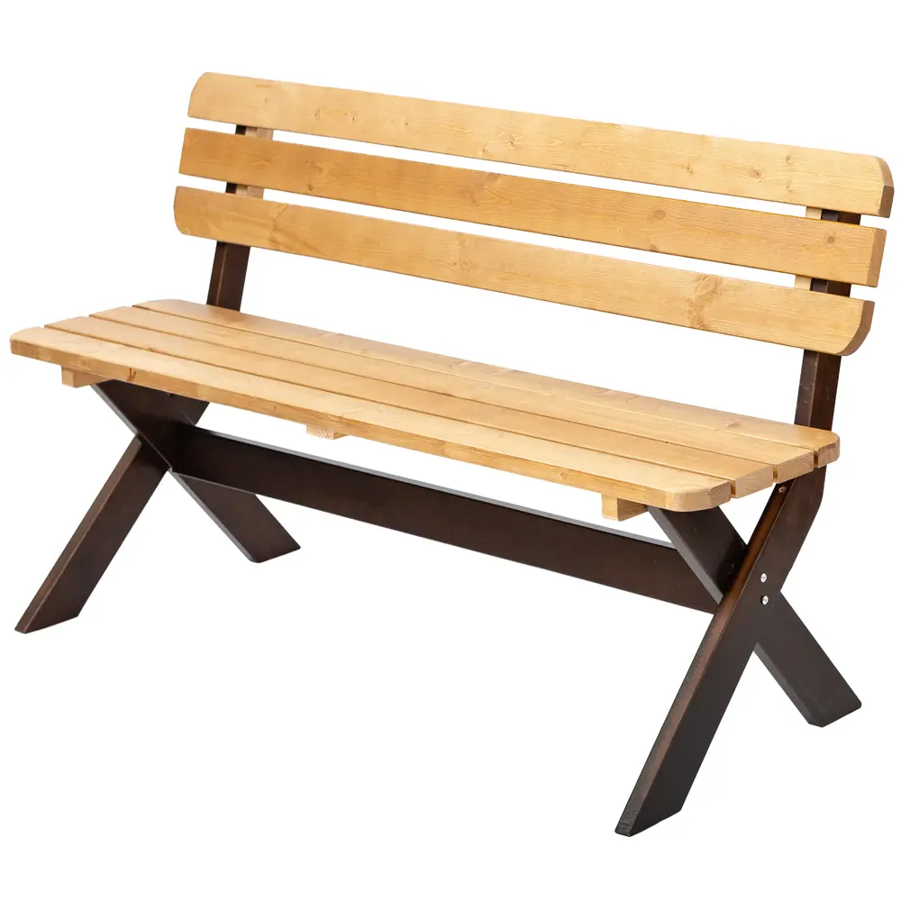 Скамья садовая Эстер 148x61x89 см дерево коричневый Santreyd STLM-2085272