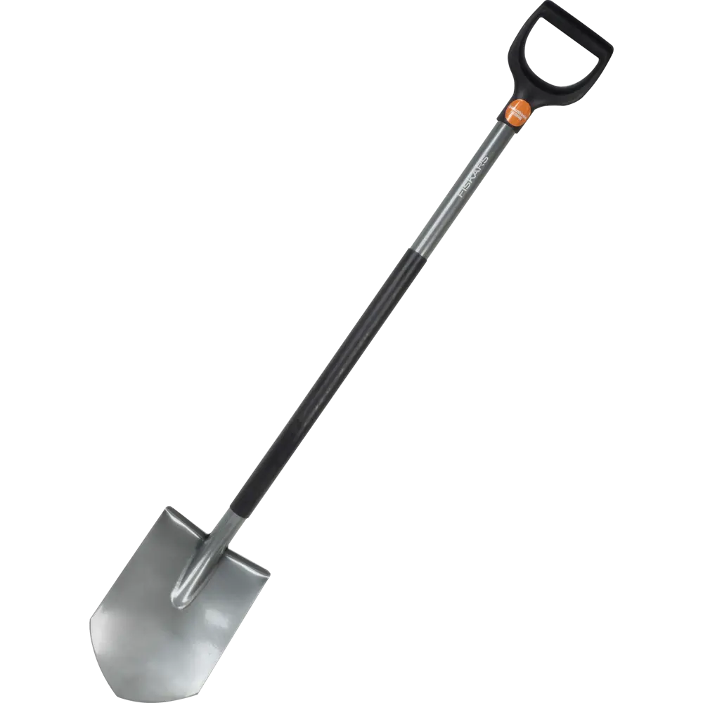 Лопата штыковая Fiskars Solid Prof 121 см сталь, с черенком STLM-2038365