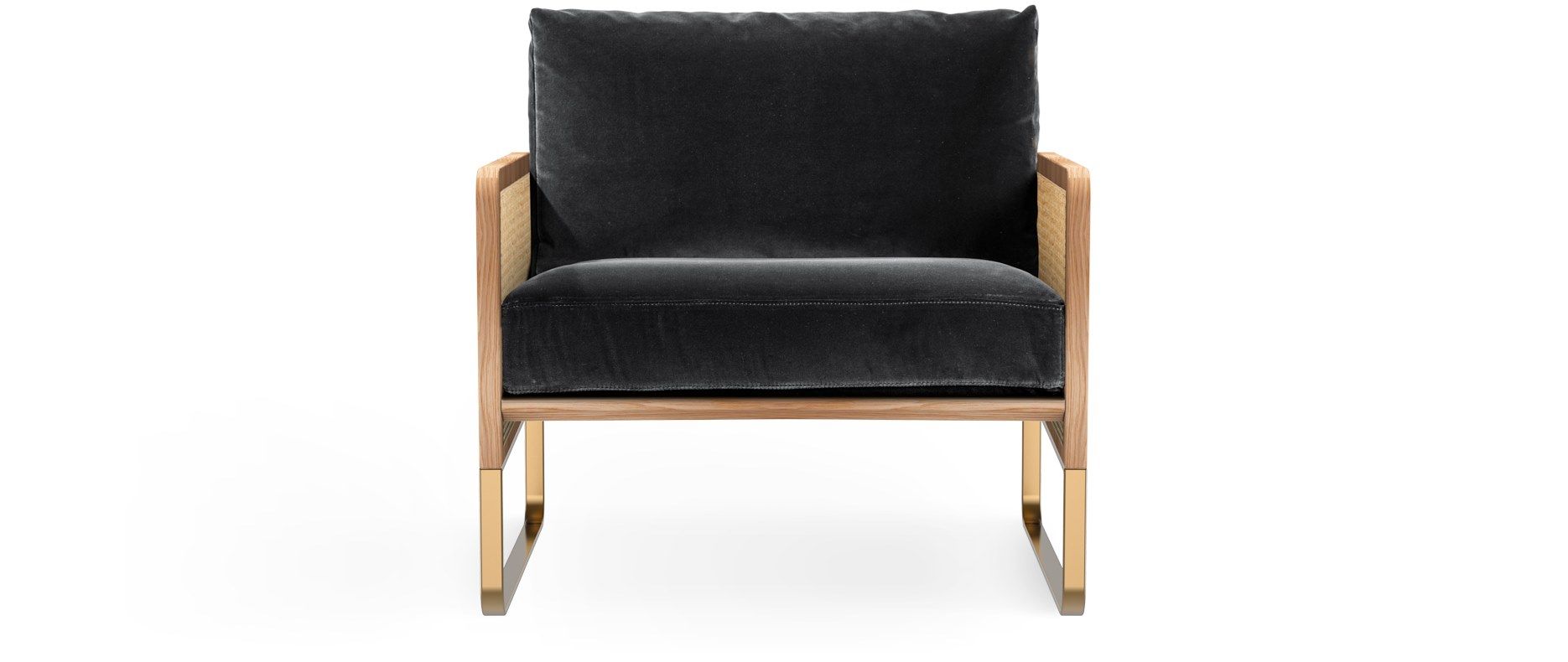 Винтажное стильное бархатное съемное мягкое кресло RED EDITION плетеная ARCH-00037426 - Вид №20