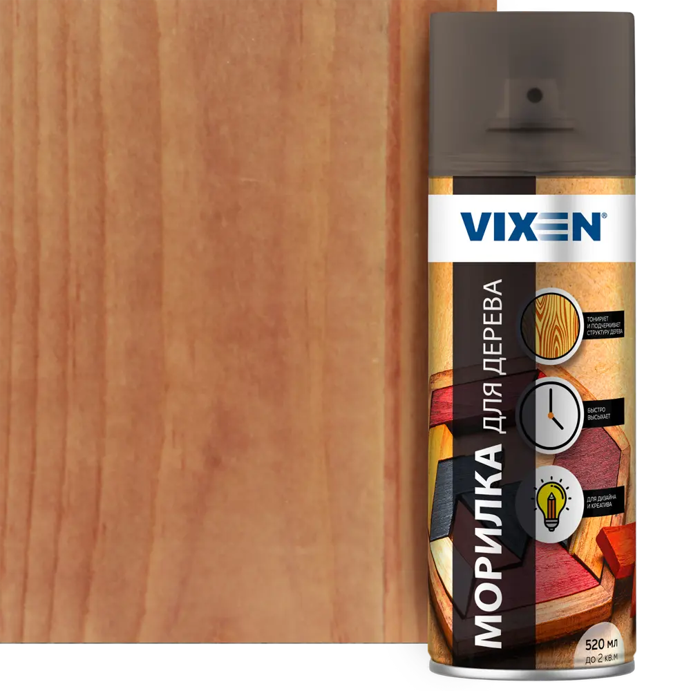 Морилка VIXEN для дерева в аэрозоле 520 мл - благородный орех 82432399 STLM-0027275