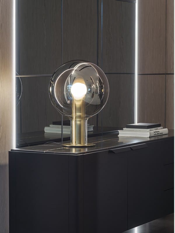 Зеркальная стальная стеклянная настольная лампа Album SOFFIONE ARCH-00120799 - Вид №4